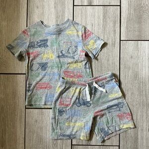 Baby Gap Boys Vehicle Print T-Shirt and Shorts Set Size 3